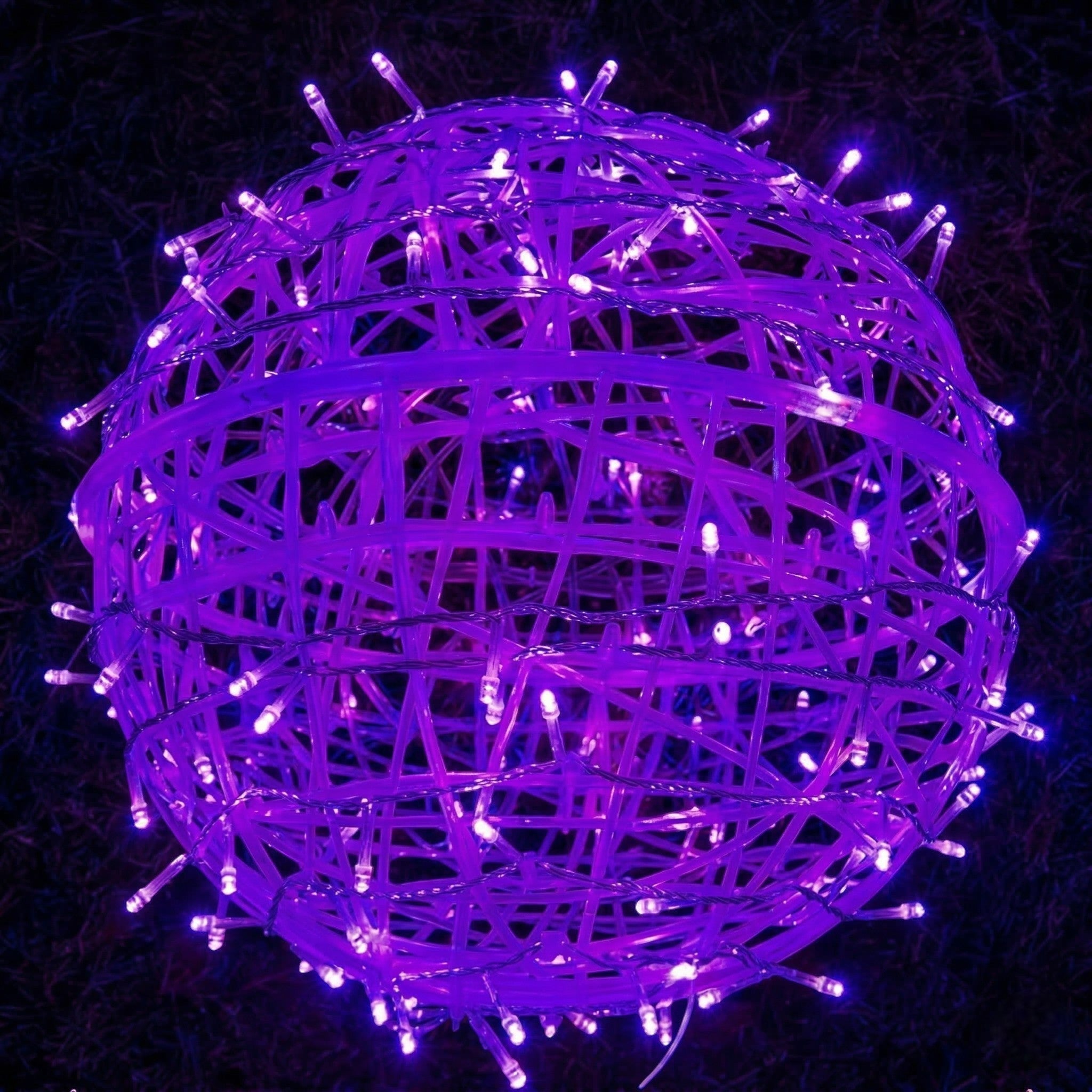 Modern LED Light Balls for Atmospheric Indoor and Outdoor Areas - LED Light Balls - Purple - Oaksoho