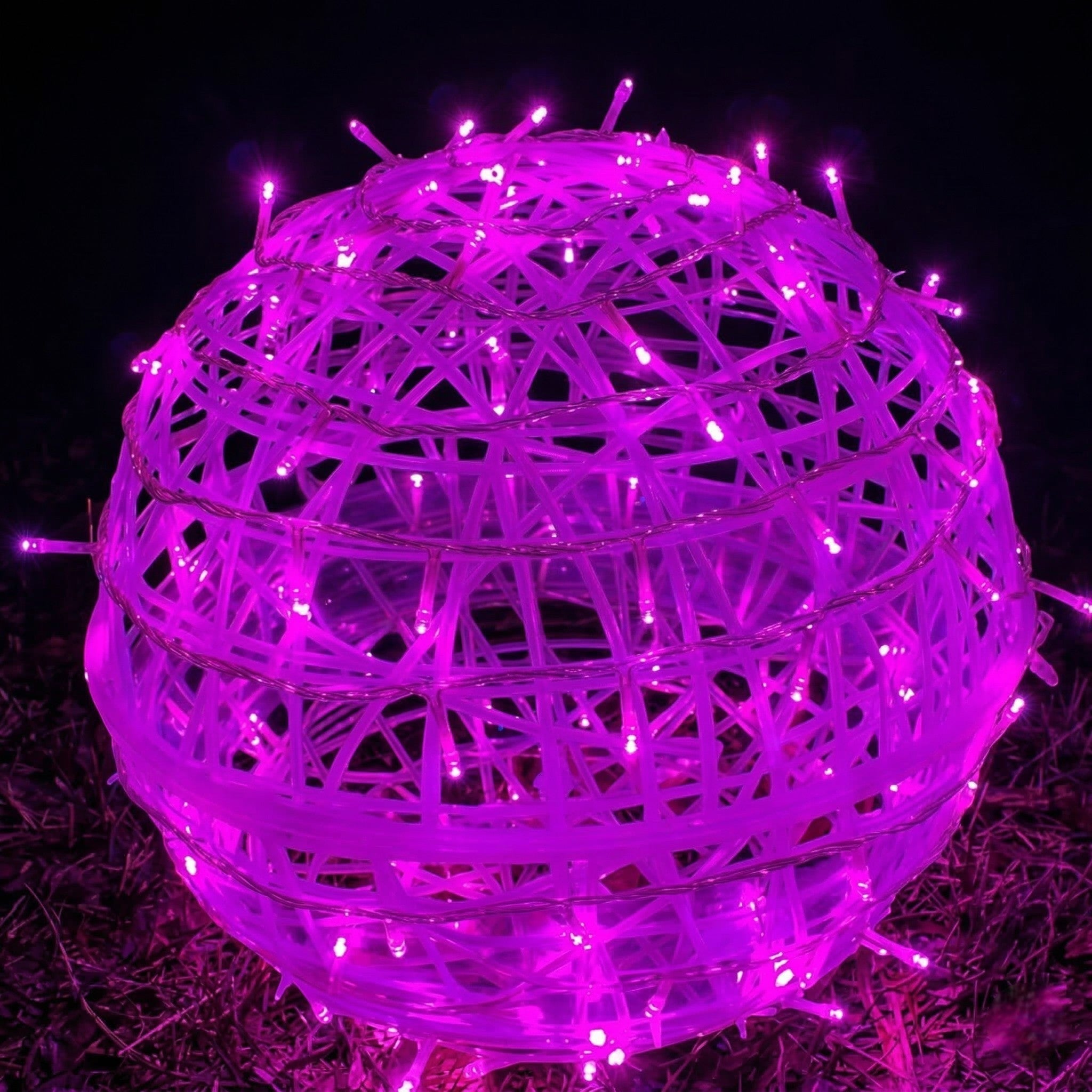 Modern LED Light Balls for Atmospheric Indoor and Outdoor Areas - LED Light Balls - Pink - Oaksoho