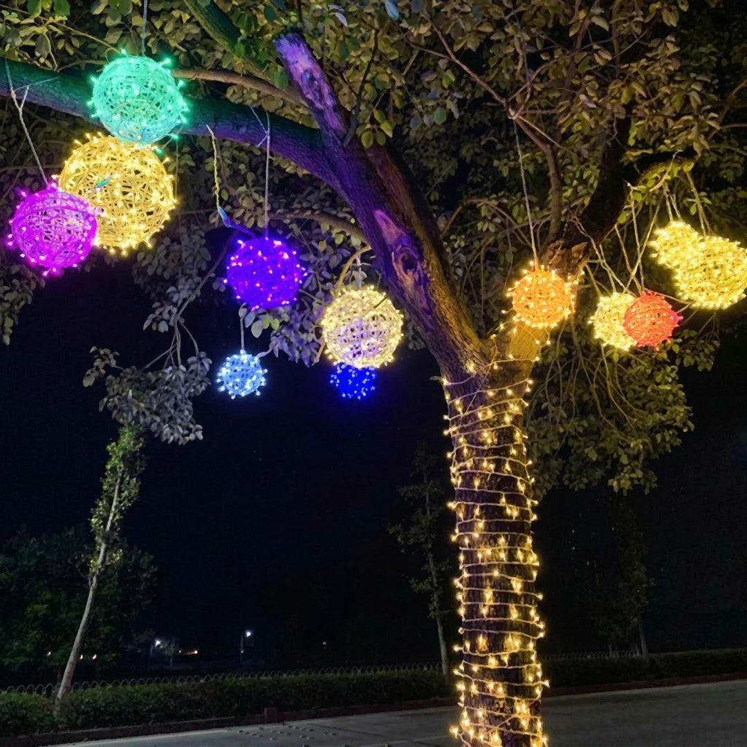 Modern LED Light Balls for Atmospheric Indoor and Outdoor Areas - LED Light Balls - Red - Oaksoho