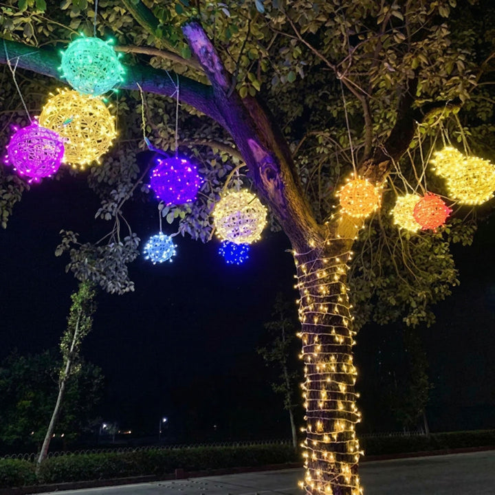 Modern LED Light Balls for Atmospheric Indoor and Outdoor Areas - LED Light Balls - Red - Oaksoho