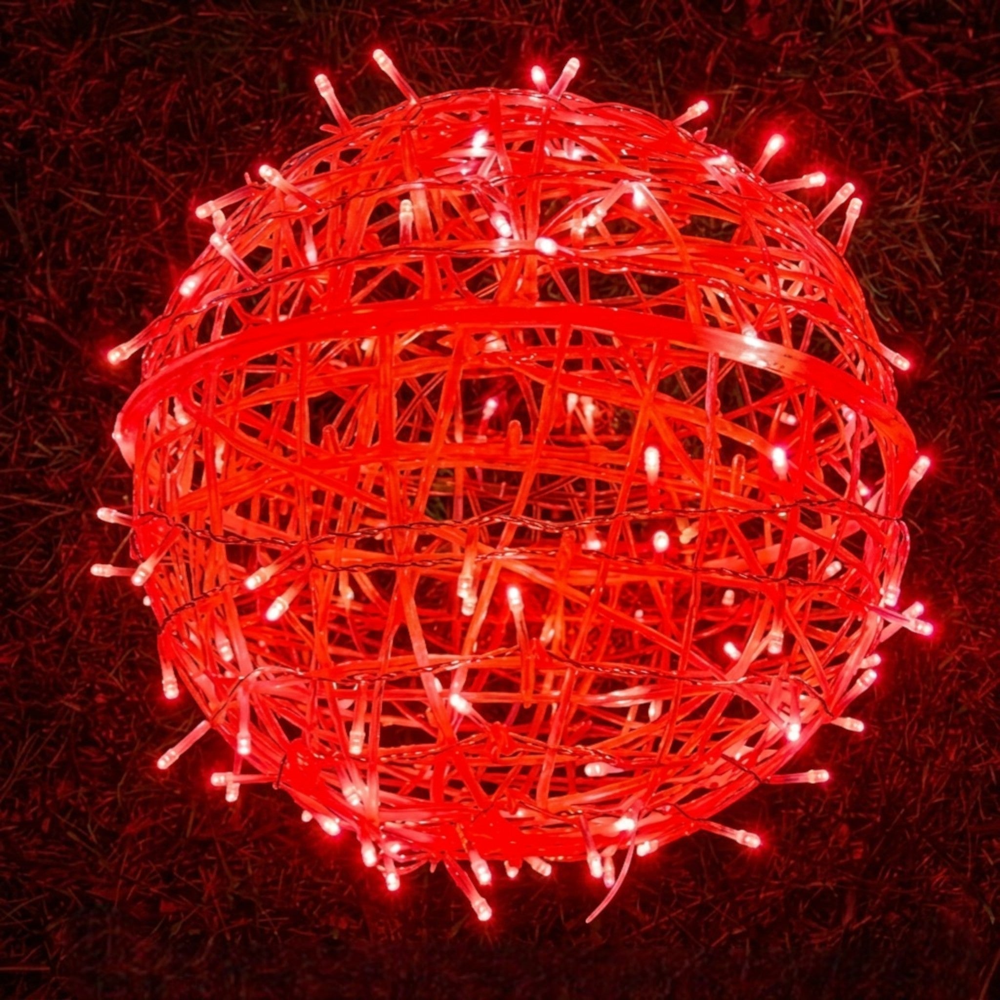 Modern LED Light Balls for Atmospheric Indoor and Outdoor Areas - LED Light Balls - Red - Oaksoho