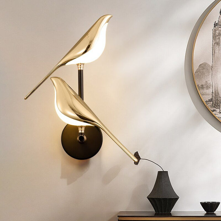 Modern LED Wall Light in Bird Design for Stylish Interiors - Wall lamp - 2 Birds Wall Light - Oaksoho