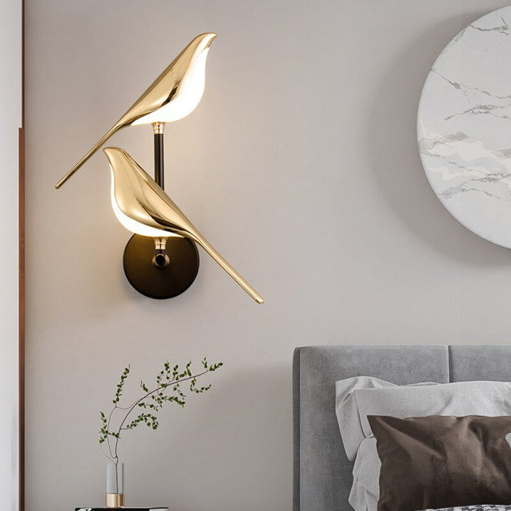 Modern LED Wall Light in Bird Design for Stylish Interiors - Wall lamp - 2 Birds Wall Light - Oaksoho