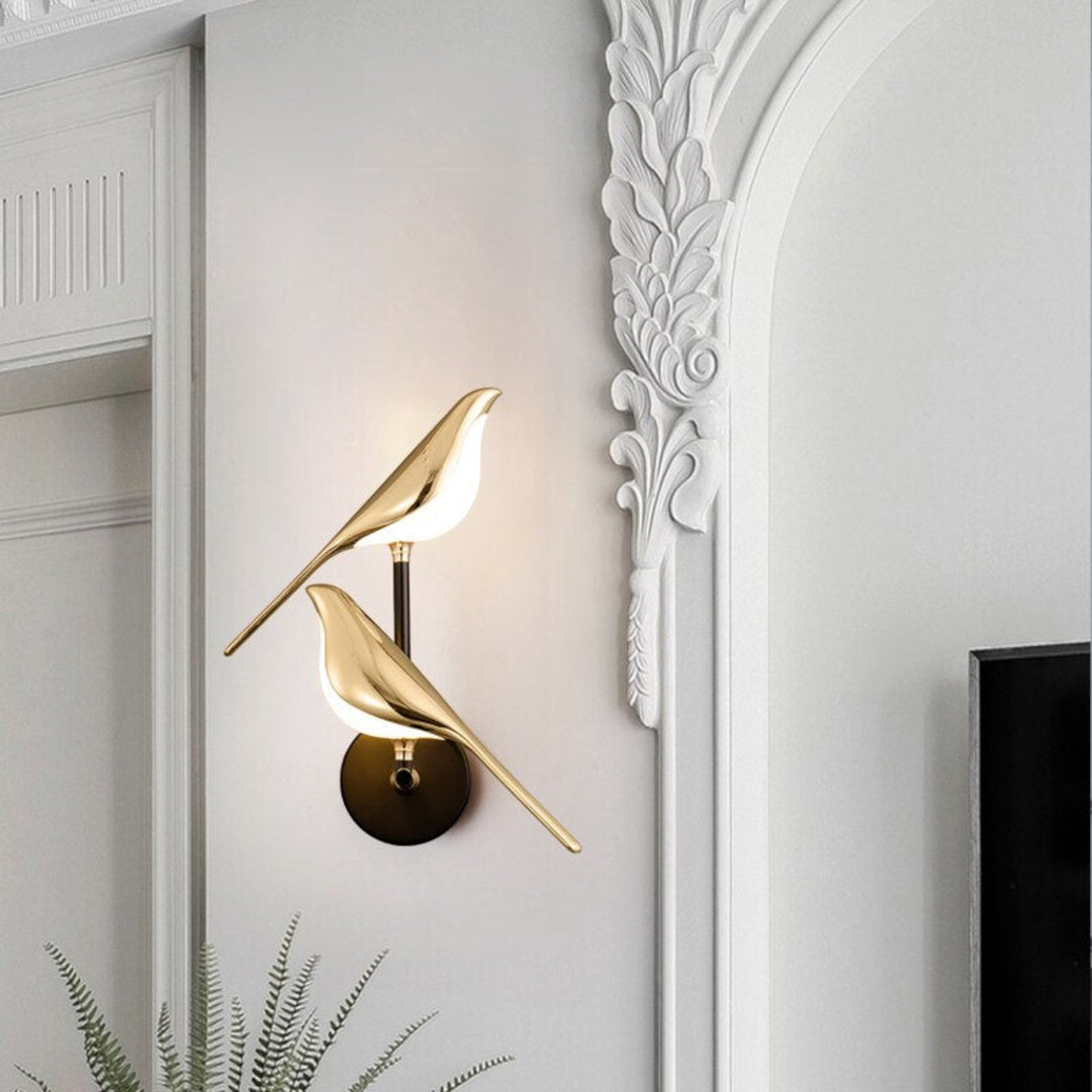 Modern LED Wall Light in Bird Design for Stylish Interiors - Wall lamp - 2 Birds Wall Light - Oaksoho