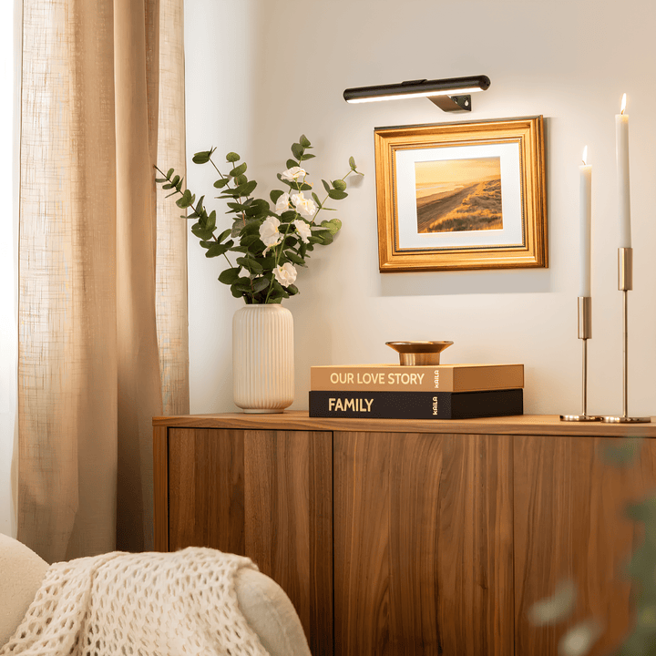 Modern Linear LED Wall - Mounted Gallery Light - Wall Light - Black - Oaksoho