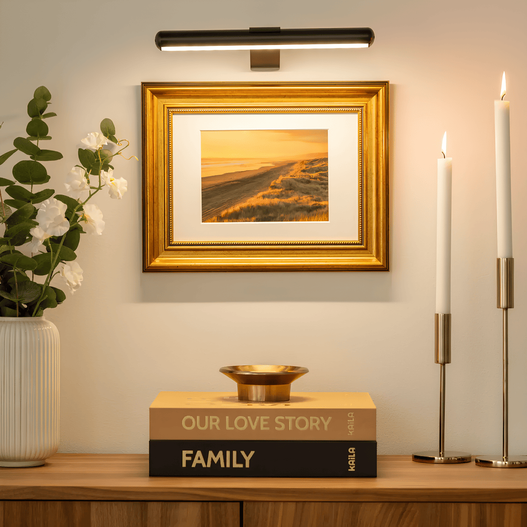 Modern Linear LED Wall - Mounted Gallery Light - Wall Light - Black - Oaksoho