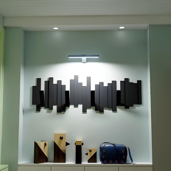Modern Linear LED Wall - Mounted Gallery Light - Wall Light - Black - Oaksoho