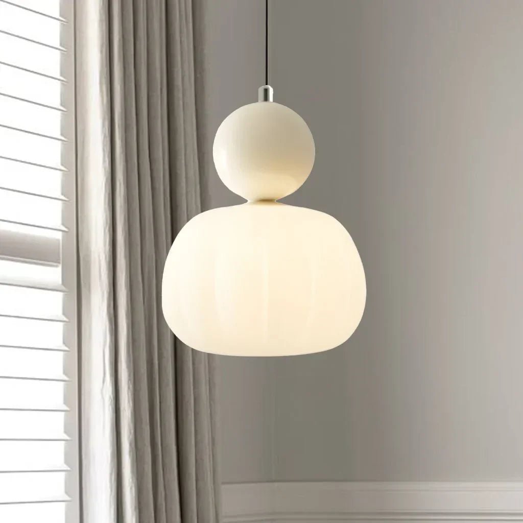 Modern Pendant Light with Colored Accents - Ceiling Light Fixtures - Beige - Oaksoho