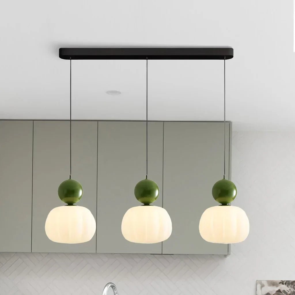 Modern Pendant Light with Colored Accents - Ceiling Light Fixtures - Green - Oaksoho