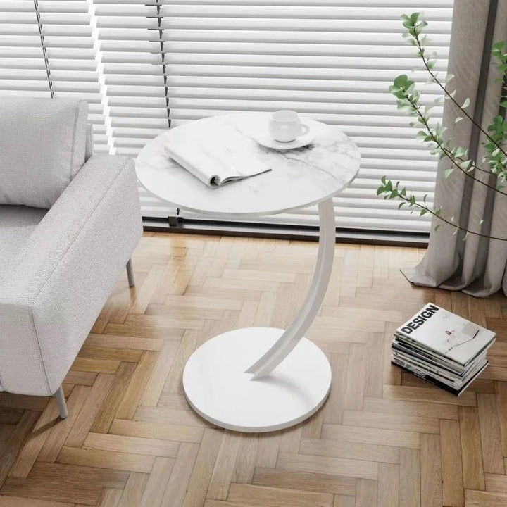 Modern round side table with curved base - Table - H - Oaksoho