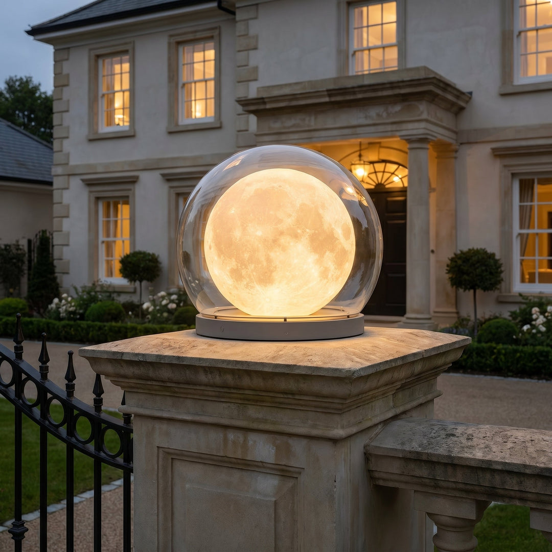Modern Spherical LED Outdoor Light with Glass Shade - Wall Light - Oaksoho