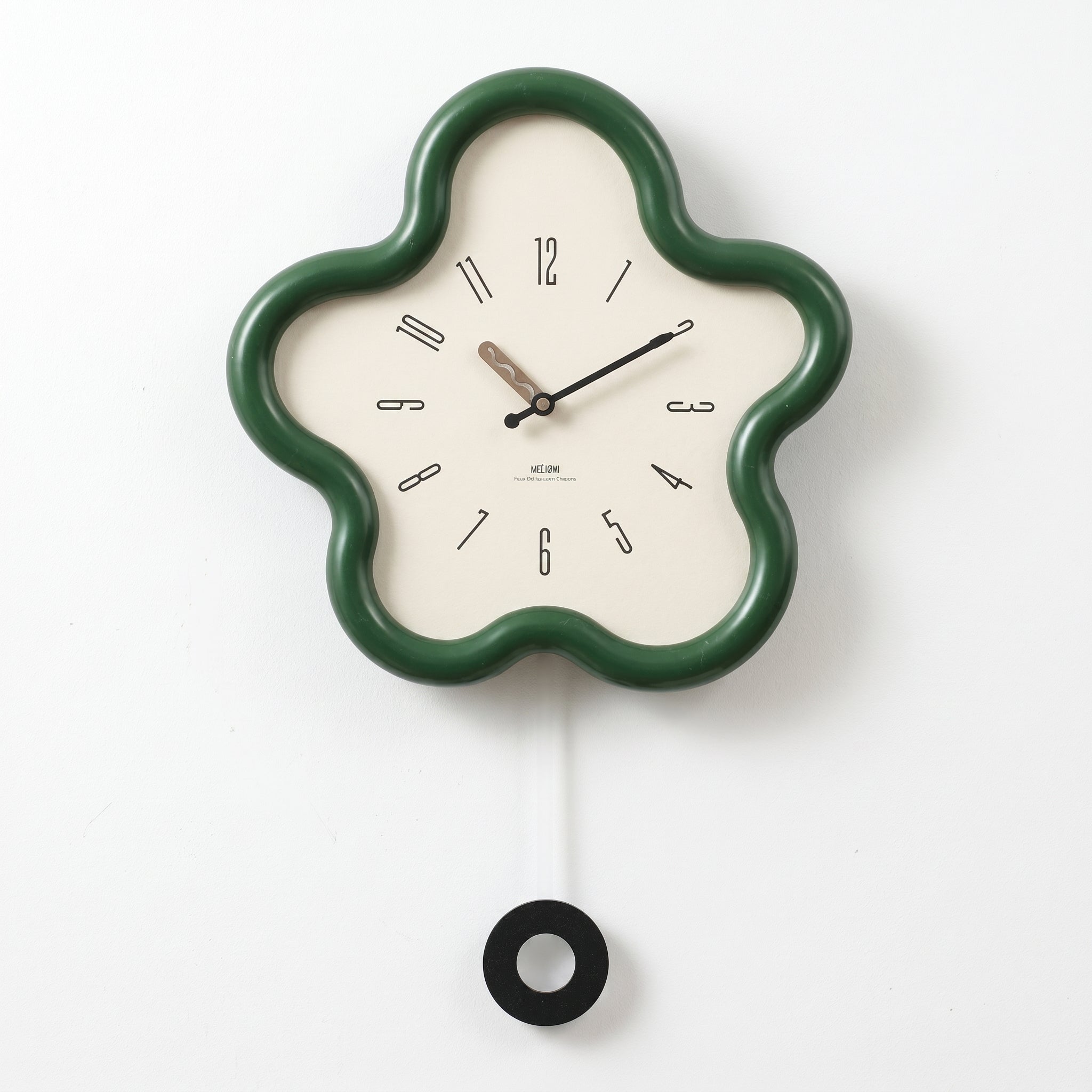 Modern Wall Clock in Flower Shape - Wall Clock - Green - Oaksoho