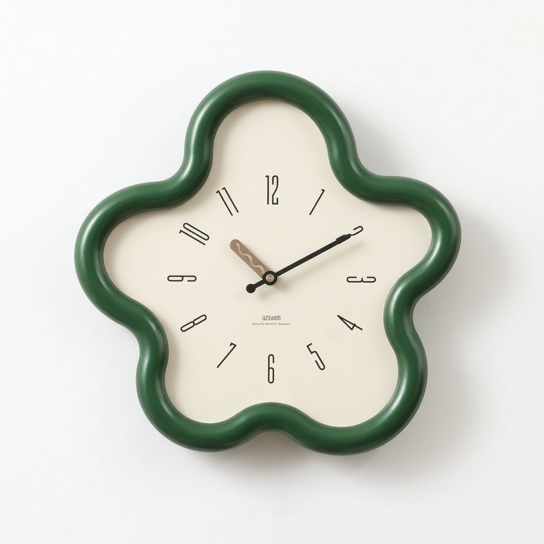 Modern Wall Clock in Flower Shape - Wall Clock - Green - Oaksoho