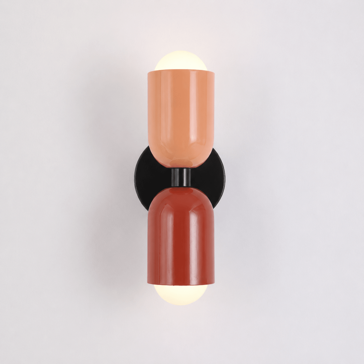 Modern Wall Lamp in Capsule Design - Wall Lights - Pink - Red - Oaksoho