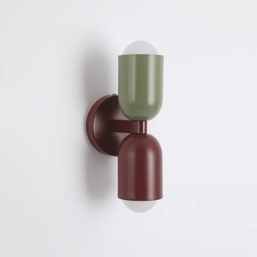 Modern Wall Lamp in Capsule Design - Wall Lights - Red - Green - Oaksoho