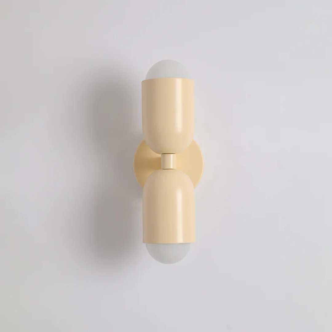 Modern Wall Lamp in Capsule Design - Wall Lights - Beige - Oaksoho