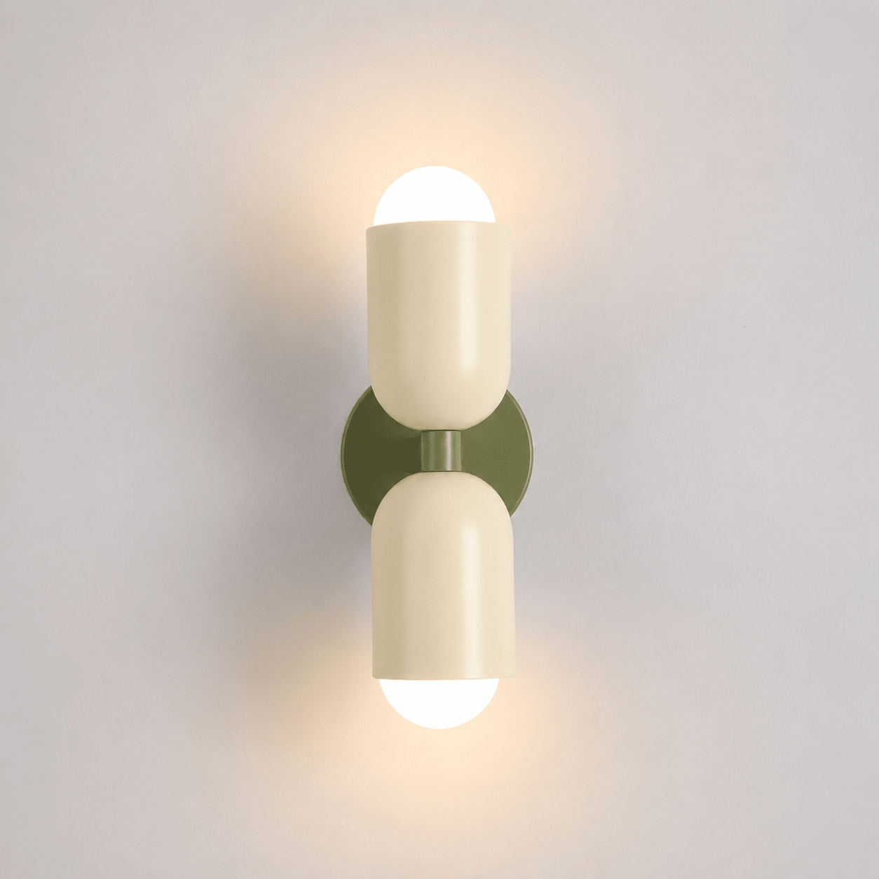Modern Wall Lamp in Capsule Design - Wall Lights - Beige - Oaksoho