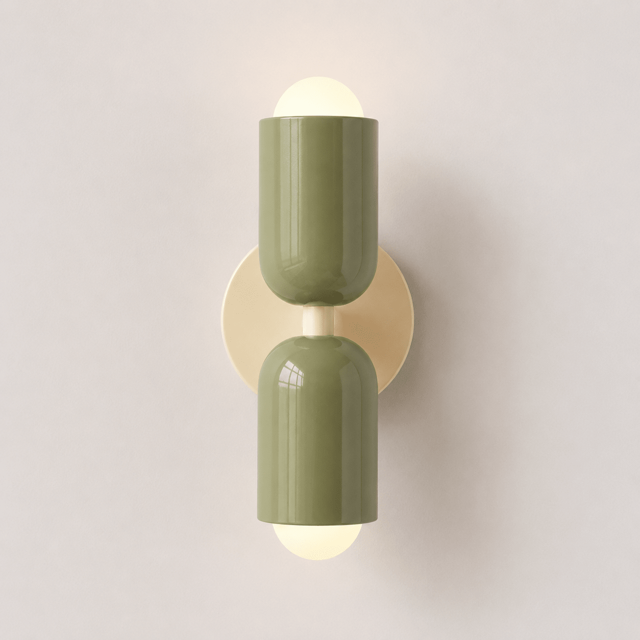 Modern Wall Lamp in Capsule Design - Wall Lights - Green - Oaksoho