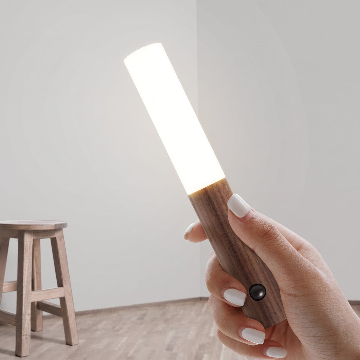 Motion Sensor Wall Light with Detachable Rechargeable Torch - Wall Light Fixtures - Brown - Oaksoho