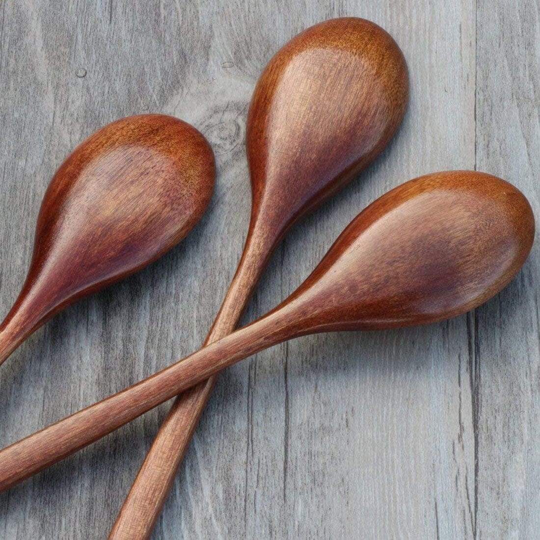 Natural wooden spoons with long handles - Wooden spoon - Oaksoho