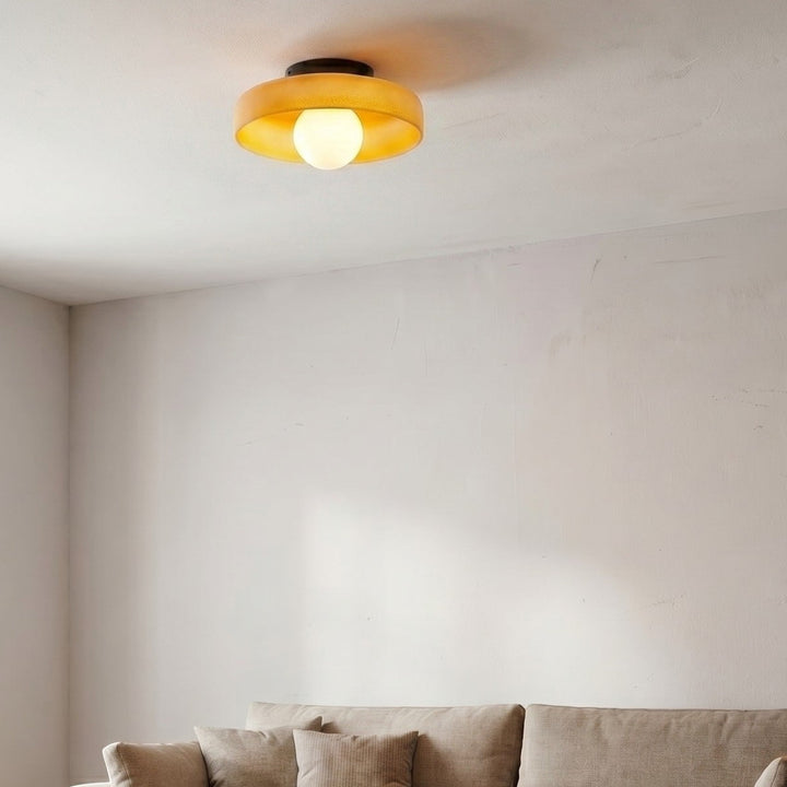 Noah – Glass Ceiling Light in Nordic Style - Deckenleuchten - Yellow - Oaksoho