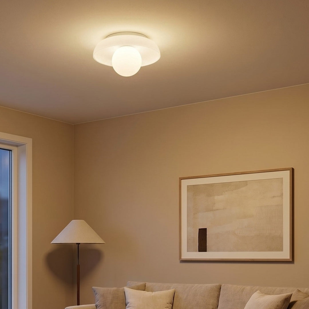 Noah – Glass Ceiling Light in Nordic Style - Deckenleuchten - White - Oaksoho
