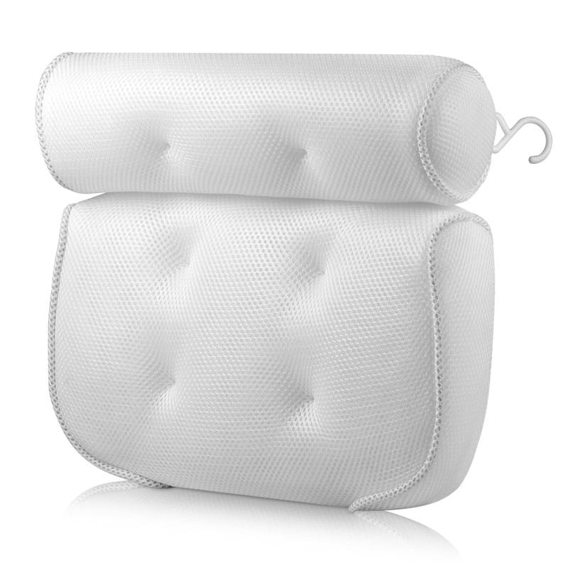 Non - slip Bathtub Pillow with Suction Cups - Bathtub Pillow - White - Oaksoho