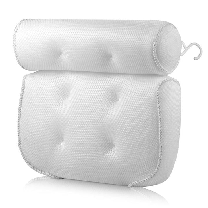 Non - slip Bathtub Pillow with Suction Cups - Bathtub Pillow - White - Oaksoho