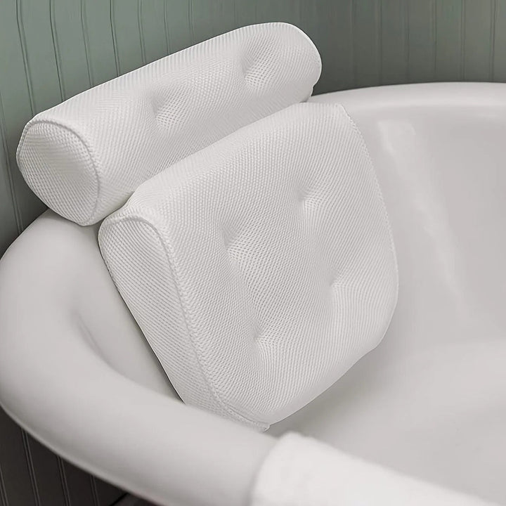 Non - slip Bathtub Pillow with Suction Cups - Bathtub Pillow - White - Oaksoho