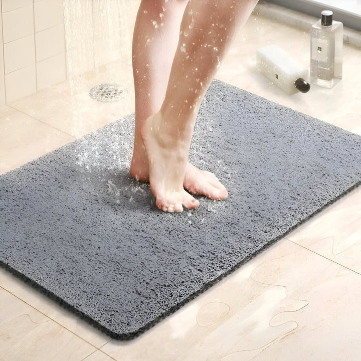 Non - slip shower mat, soft and quick - drying - Duschmatten - Grey - Oaksoho