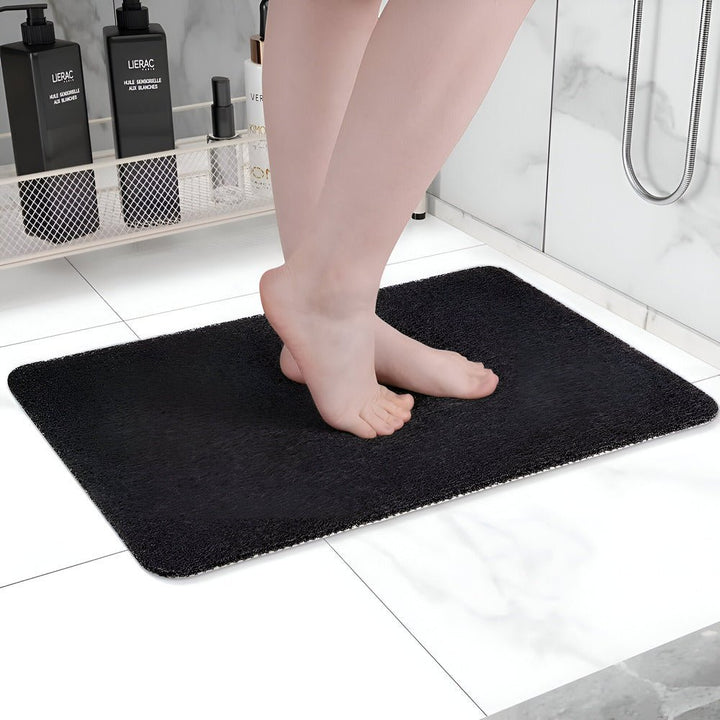 Non - slip shower mat, soft and quick - drying - Duschmatten - Black - Oaksoho