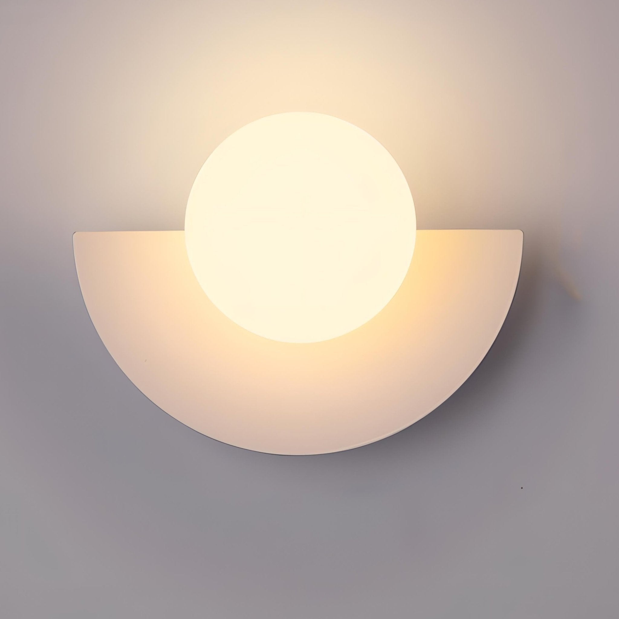 Nordic Semi - Round LED Wall Lamp Modern Design - Wandleuchte - White - Oaksoho