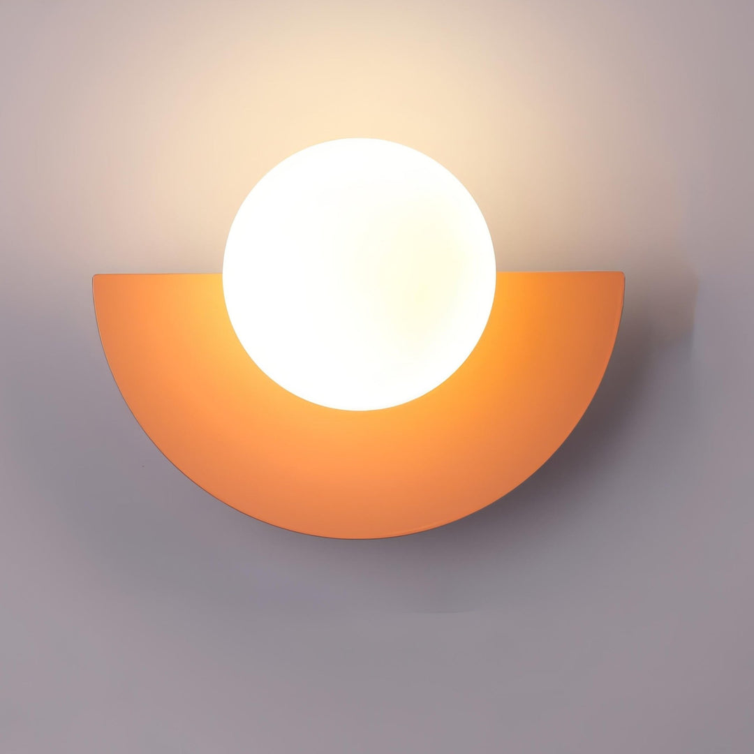 Nordic Semi - Round LED Wall Lamp Modern Design - Wandleuchte - Pink - Oaksoho