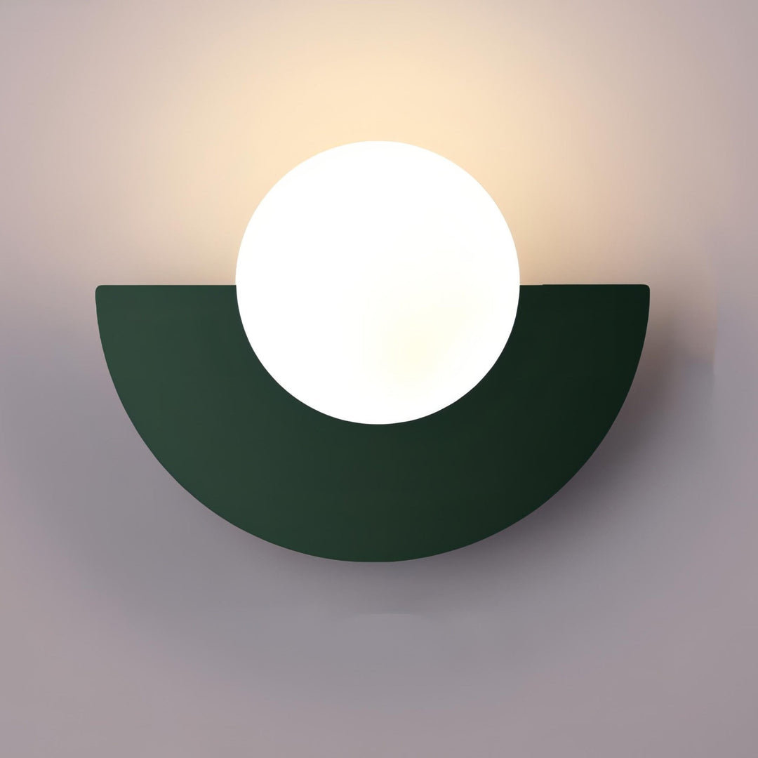 Nordic Semi - Round LED Wall Lamp Modern Design - Wandleuchte - Green - Oaksoho