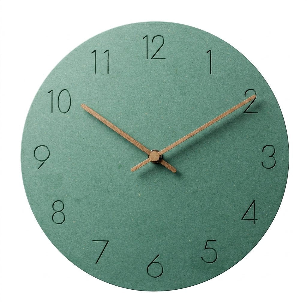 Nordic Wall Clock with Matte Dial without Frame - Wall Clock - Green - Oaksoho