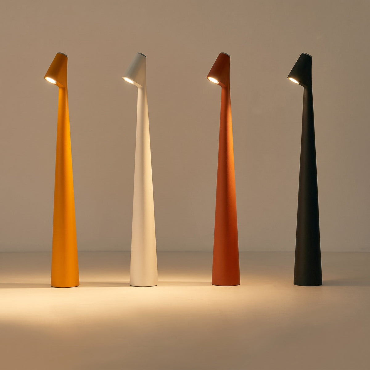 Nordic Wireless LED Table Lamp with Touch Control - Table Lamps - Orange - Oak Soho