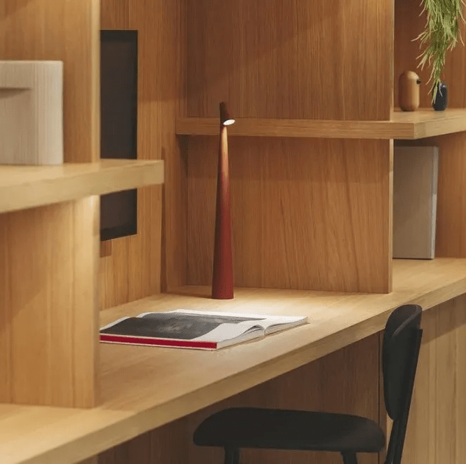 Nordic Wireless LED Table Lamp with Touch Control - Table Lamps - Red - Oak Soho