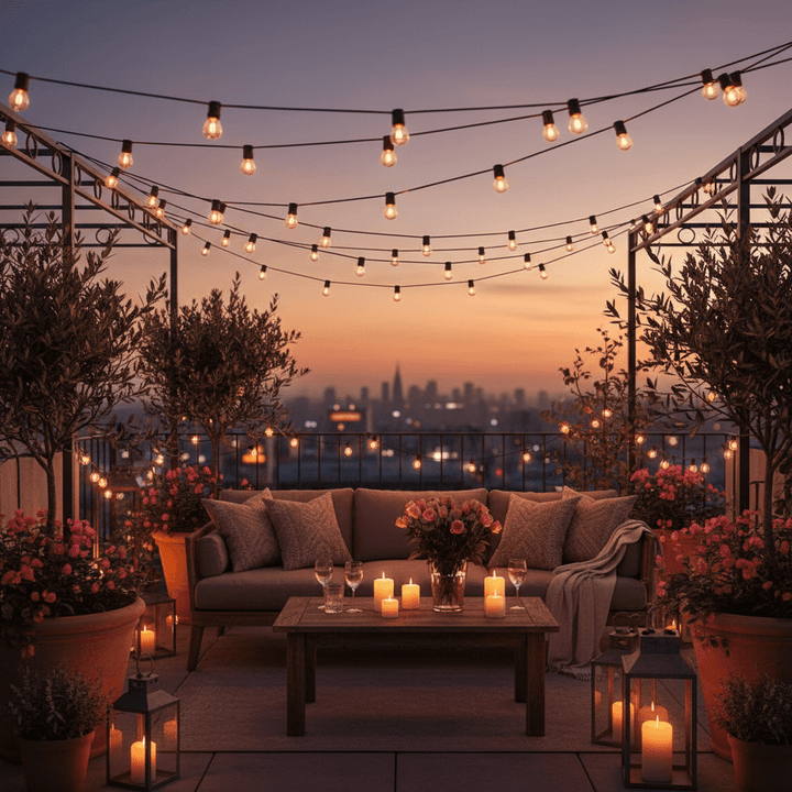 Outdoor LED string lights with hanging Edison bulbs - String Lights - 15 m – 15 lights (1W - 2700K - 220V) - Oaksoho