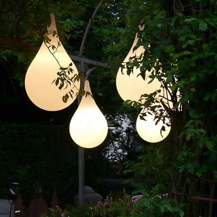 Outdoor Pendant Light in Raindrop Design - Pendant Lights - Warm White - Oaksoho