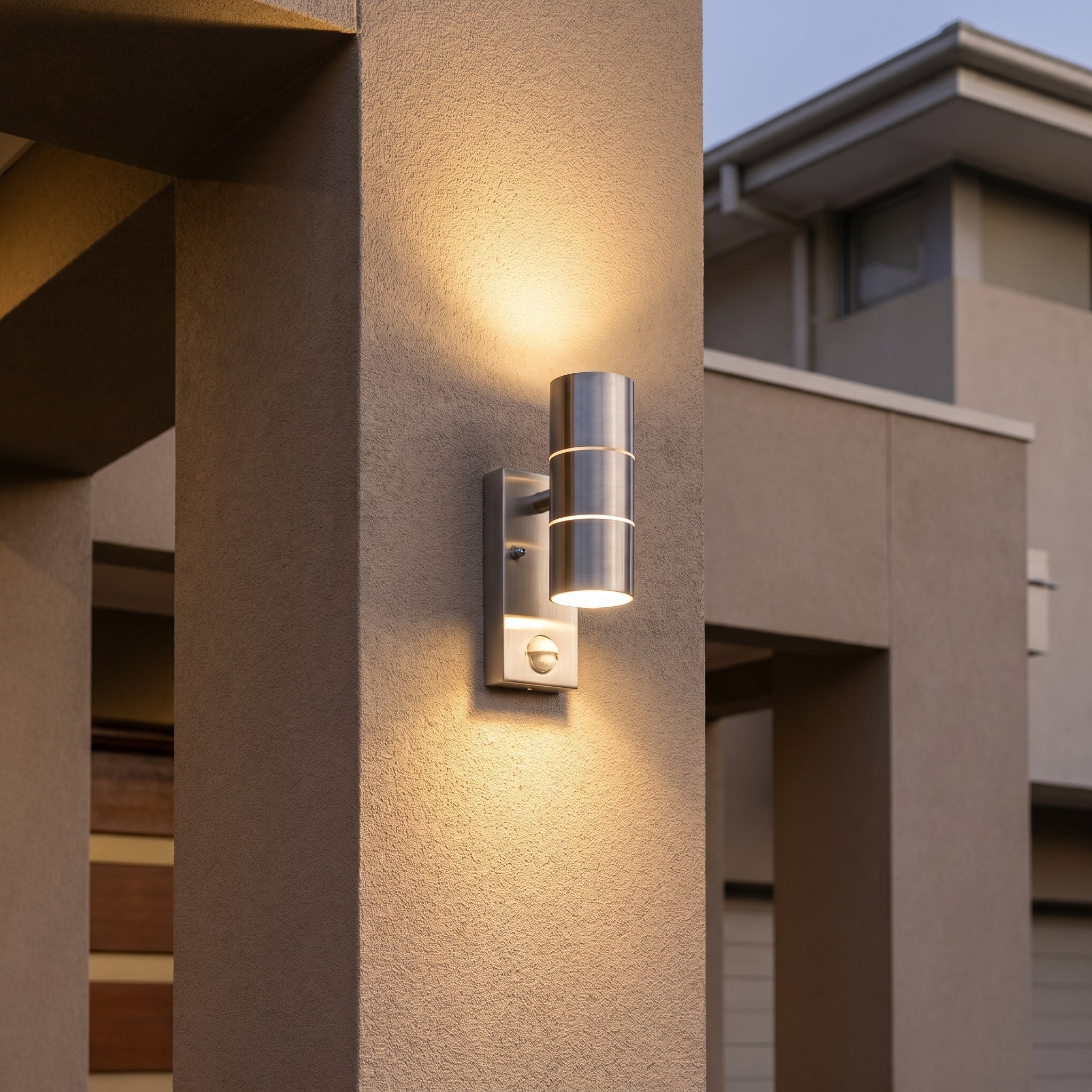 Outdoor wall light with up - down light effect and motion detector - Wall Light - Oaksoho