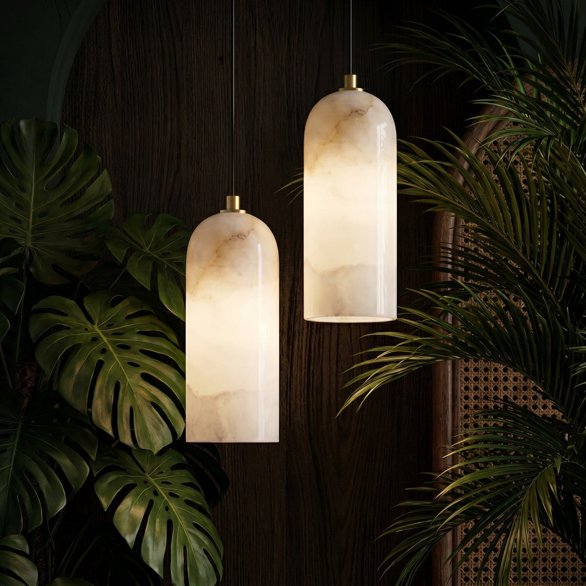 Pendant Light Fixture with Stone Finish - Pendant Light Fixtures - Oaksoho