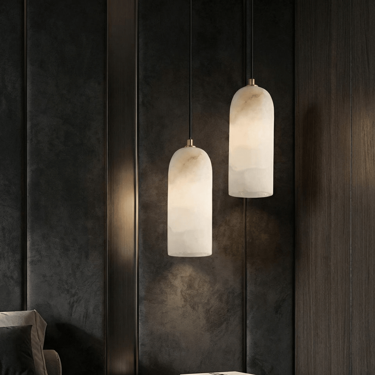 Pendant Light Fixture with Stone Finish - Pendant Light Fixtures - Oaksoho
