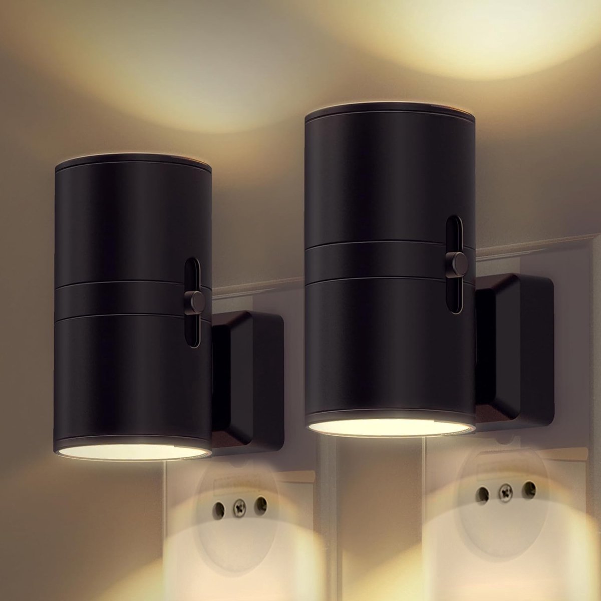 Plug-In Wall Light with Warm Glow Effect - Wall Light Fixtures - Oak Soho