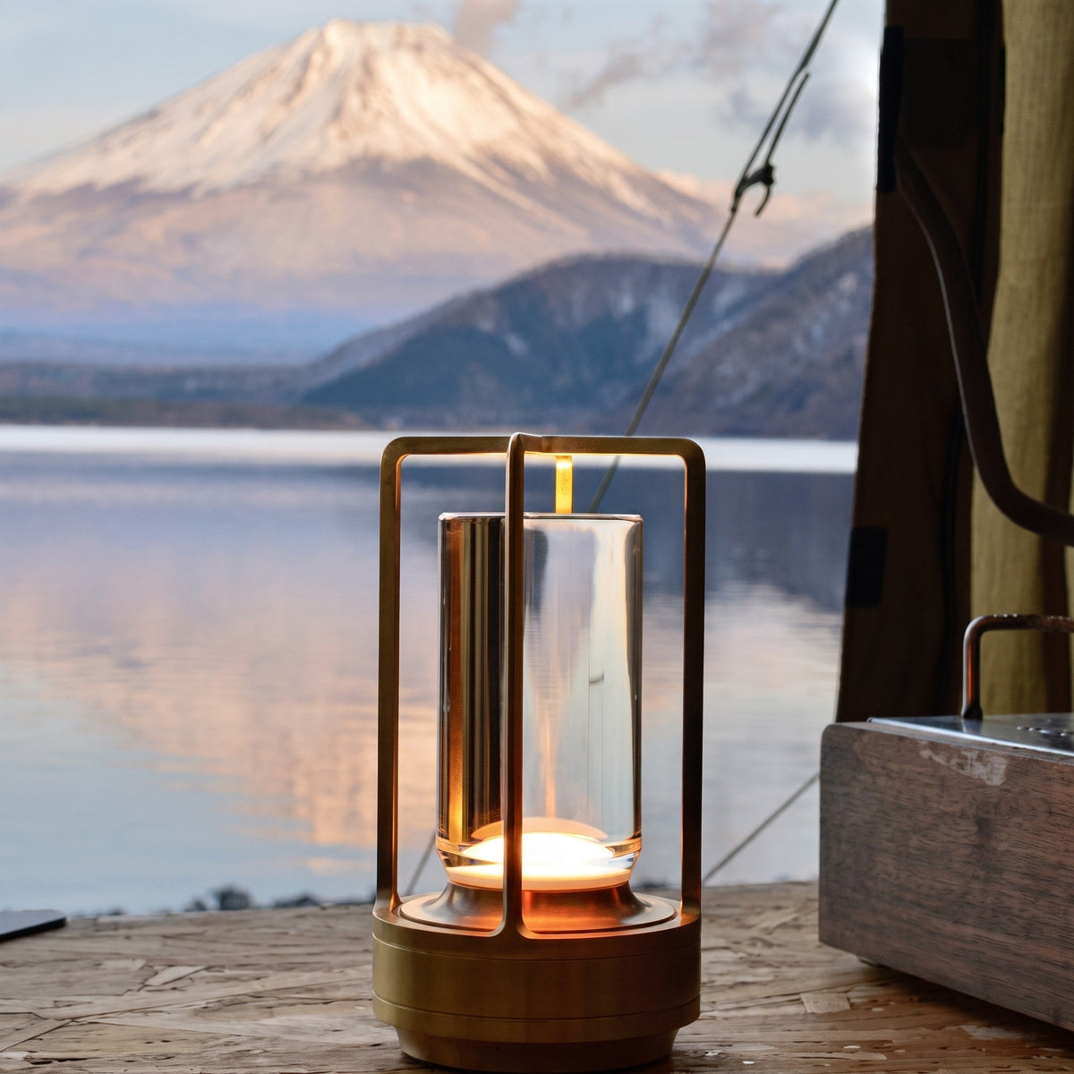 Portable LED Lantern-Style Table Lamp - Table Lamps - Black - Oaksoho