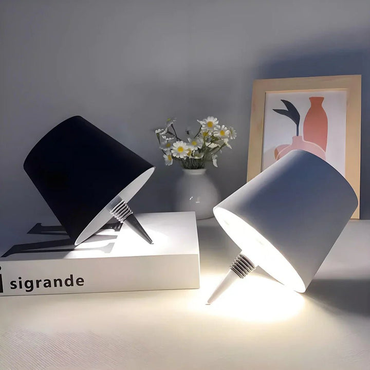 Portable LED Table Lamp Wine Bottle Attachment Design - Table Lamps - Pink - Oaksoho