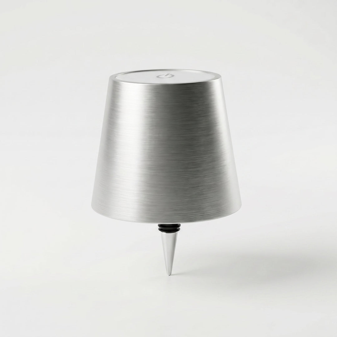 Portable LED Table Lamp Wine Bottle Attachment Design - Table Lamps - Silver - Oaksoho