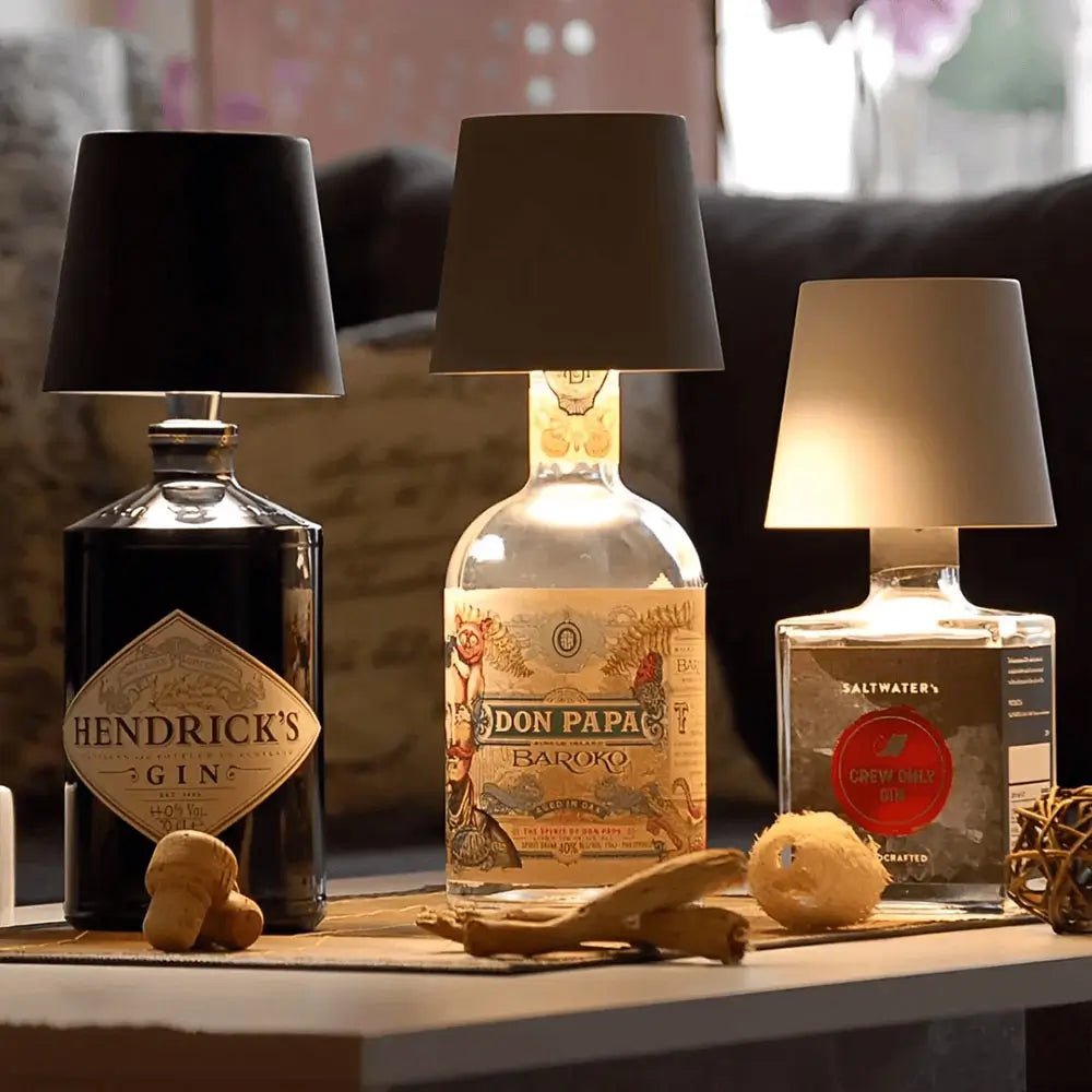 Portable LED Table Lamp Wine Bottle Attachment Design - Table Lamps - Pink - Oaksoho