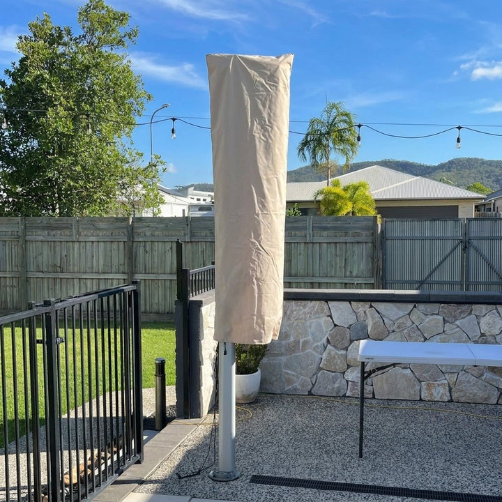 Protective Cover for Outdoor Parasol with Zip - Parasol Protective Cover - Oaksoho