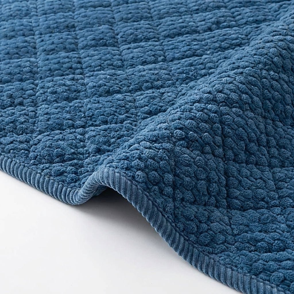 Quilted Sofa Cover with Non - Slip Design and Fleece Texture - Cushion Covers - Navy - Oaksoho