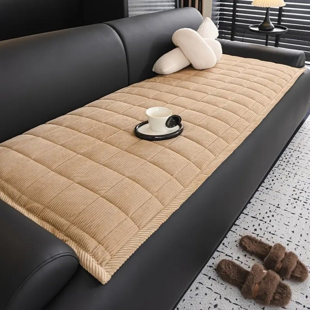 Quilted Sofa Protector - Sofa Protector - Beige - Oaksoho